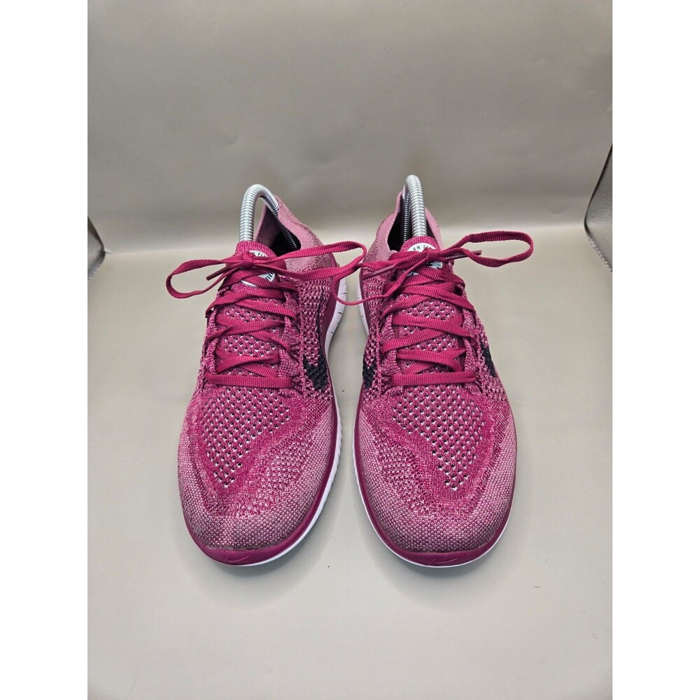 Nike Free RN Flyknit 2018 Shoes Womens 9 Raspberry Red Running Athletic Sneakers - Picture 2 of 8